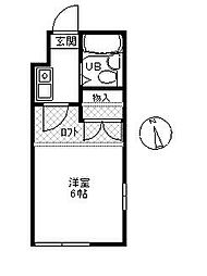 レオパレス司ハウス辻堂 1Kの間取図画像