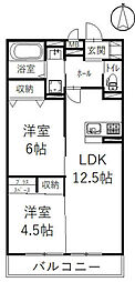 KAPALENOSHIMA 2LDKの間取図画像