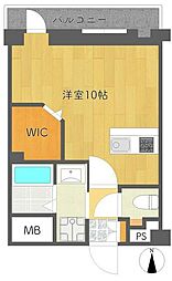 アーバンモリ2 1Kの間取図画像