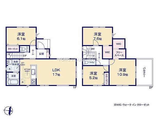生活のメインスペースとなるLDKは、開放感のある空間。キッチンは対面式で、LDと一体感があります。