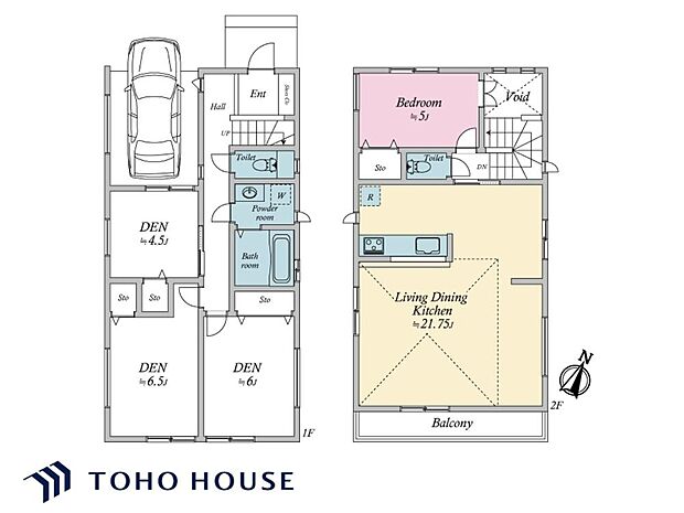 LDKは広々約21.75帖です。ご家族皆様でゆったりと寛ぐことができます。納戸が豊富に設けられており、ご家族の荷物をたっぷりと収納可能です。
