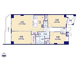 ハイホーム東村山弐番館 3LDKの間取図画像