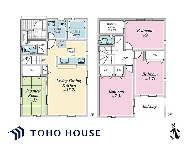 生活のメインスペースとなるLDKは、開放感のある空間。キッチンは対面式で、LDと一体感があります。