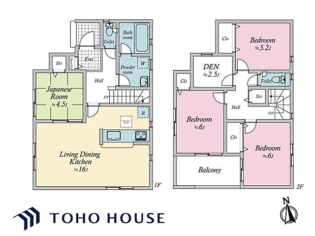 リビングとダイニングをゾーニングしやすく、食事の後もゆったりと寛げる間取りです。
