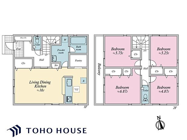 のびのびと寛げるリビングは、ご家族のお気に入りの空間になりそうです。