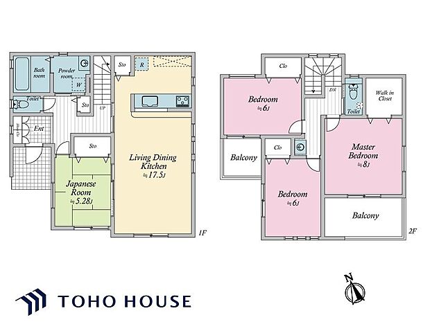 リビングは和室が隣接しています。家族団らんの時間は扉を開放して、一体利用も可能な間取りです。