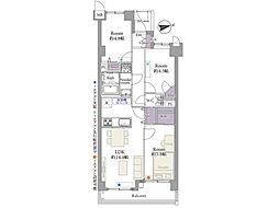 マートルコート調布 3LDKの間取り