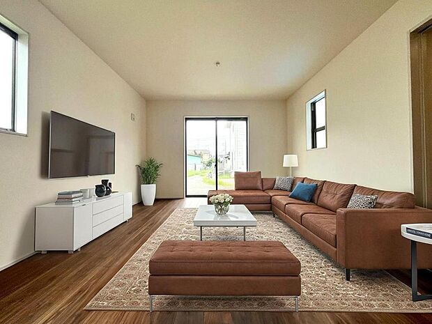 ご家族がお互いの存在を感じながら、思い思いの時間を過ごせる空間です。CG加工済み