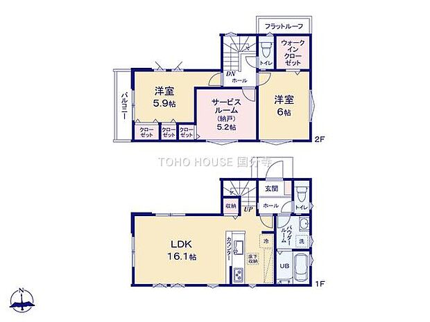 適材適所の収納が設けられた、すっきり片づく使い勝手のよい住まいです。