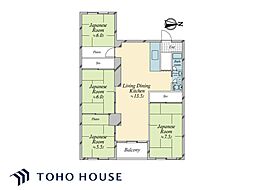 府中コーポラス 4LDKの間取図画像