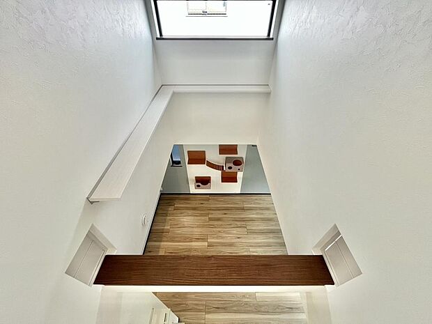 天井が高く、より空間を広く感じることができるLDKです。