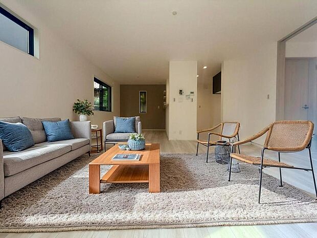 のびのびと寛げるリビングは、ご家族のお気に入りの空間になりそうです。CG加工済