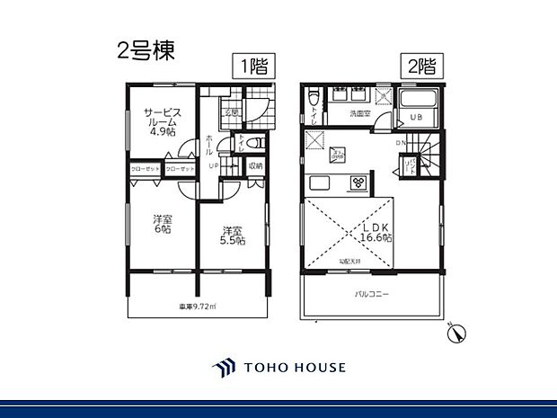 生活のメインスペースとなるLDKは、開放感のある空間。キッチンは対面式で、LDと一体感があります。