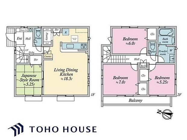 日当たりや通風、使い勝手などを考慮された間取りです。仕様などの詳細はお問い合わせください。