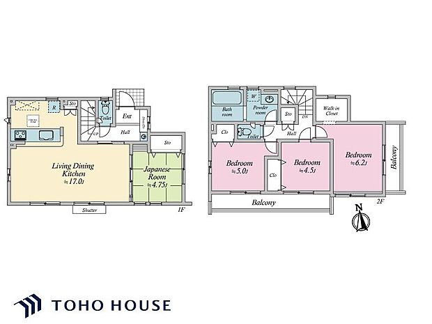 生活のメインスペースとなるLDKは、開放感のある空間。キッチンは対面式で、LDと一体感があります。