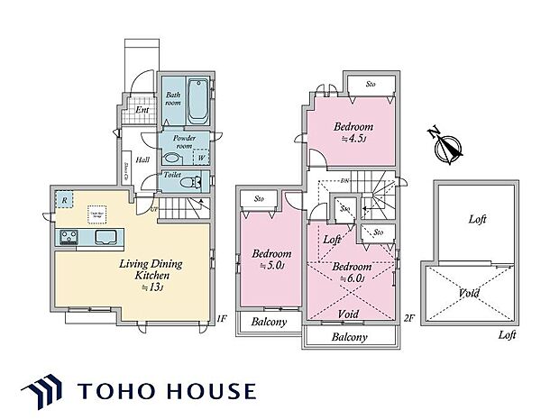 生活のメインスペースとなるLDKは、開放感のある空間。キッチンは対面式で、LDと一体感があります。