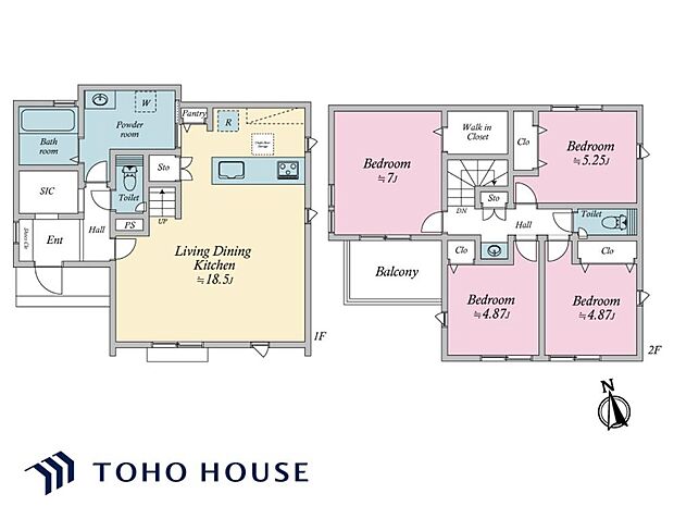 生活のメインスペースとなるLDKは、開放感のある空間。キッチンは対面式で、LDと一体感があります。