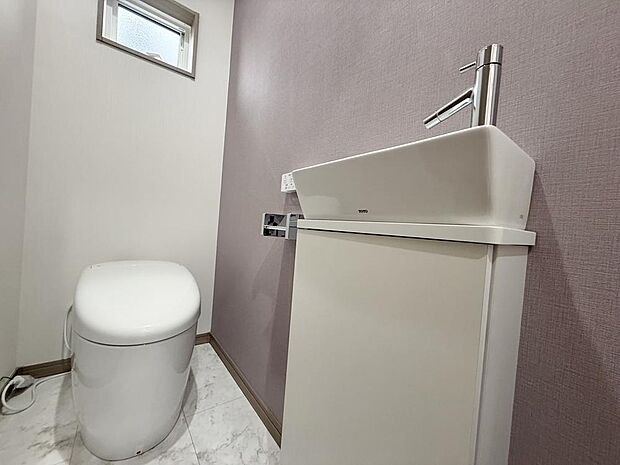 使用後すぐに手を洗うことができ、衛生的なトイレです。