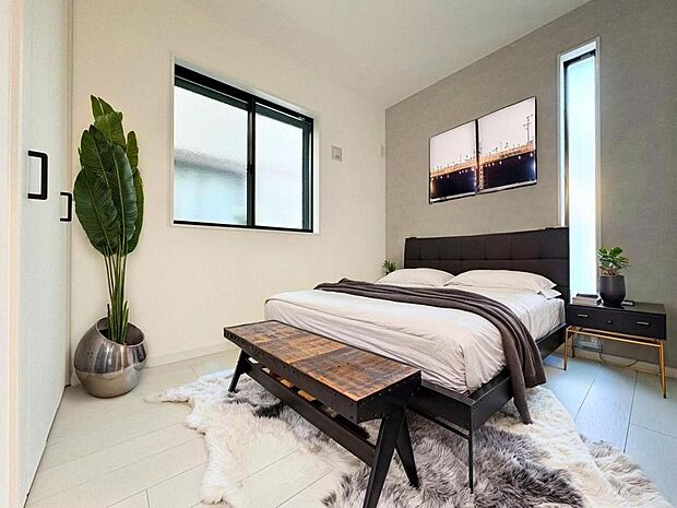 窓から自然光が差し込みます。プライベートな時間も心地よく過ごせそうです。CG加工済み