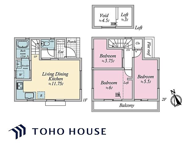 レイアウトを考えやすい間取りです。お好みの家具を配置して、心地よい空間をおつくりください。