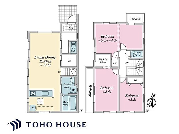 キッチンからLDを見渡すことができる間取りのため、お子様がいらっしゃるご家庭におすすめです。
