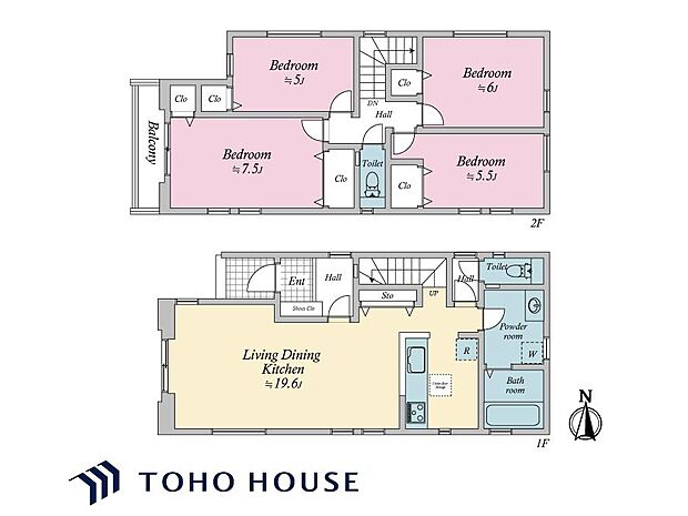 生活のメインスペースとなるLDKは、開放感のある空間。キッチンは対面式で、LDと一体感があります。