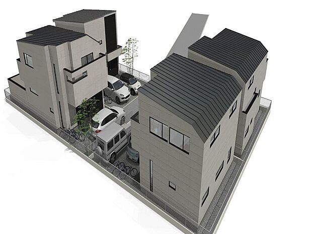 (完成予想図/外観)交通量や駅までの距離も、物件購入時の大切なポイントです。実際に現地でご確認ください。