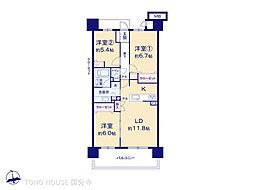 マクシスタワーズアーバン・デュオ 3LDKの間取図画像