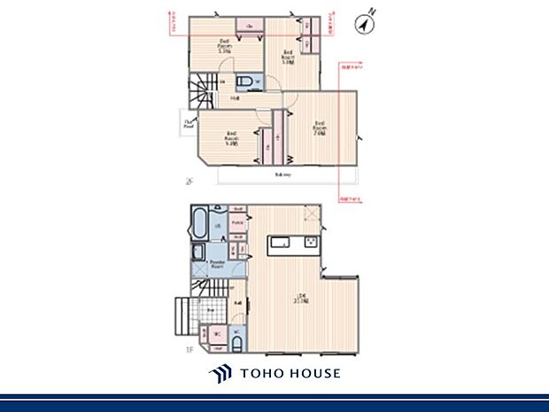 キッチンからLDを見渡すことができる間取りのため、お子様がいらっしゃるご家庭におすすめです。