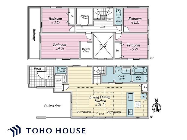 快適に暮らせるよう、日当たりや使い勝手、収納の位置など考慮された設計です。