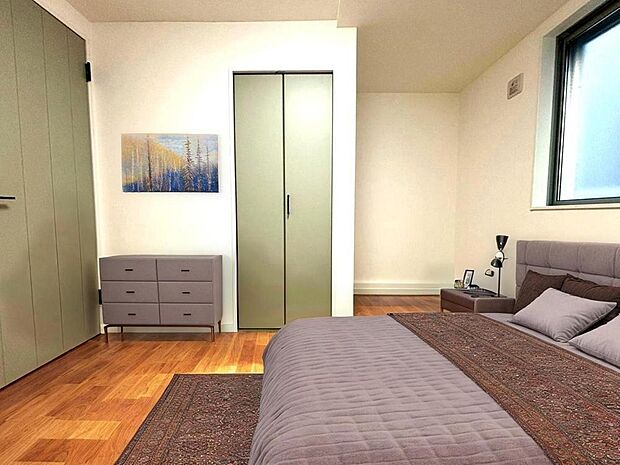 窓から自然光が差し込みます。プライベートな時間も心地よく過ごせそうです。※CG加工済