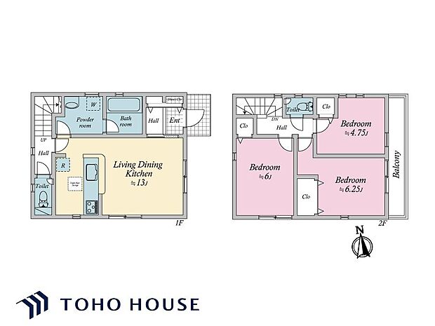 明るい陽光が降り注ぐ2階建ての住まい。各居室の日当たりや設備・仕様など、ぜひ現地にてご確認ください。