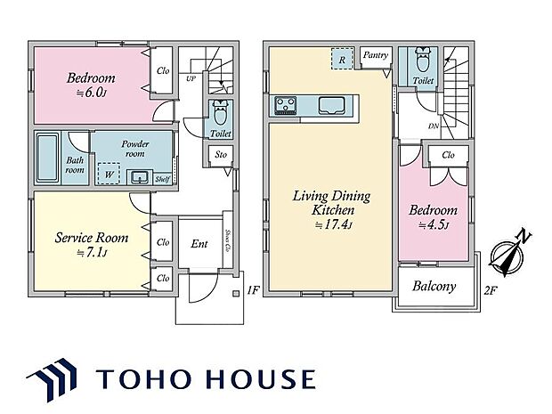生活のメインスペースとなるLDKは、開放感のある空間。キッチンは対面式で、LDと一体感があります。