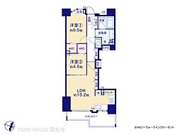 クロスウィル多摩センター 2LDKの間取図画像