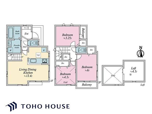 対面式キッチンとリビング階段が採用されています。ご家族のコミュニケーションが深まる間取りです。