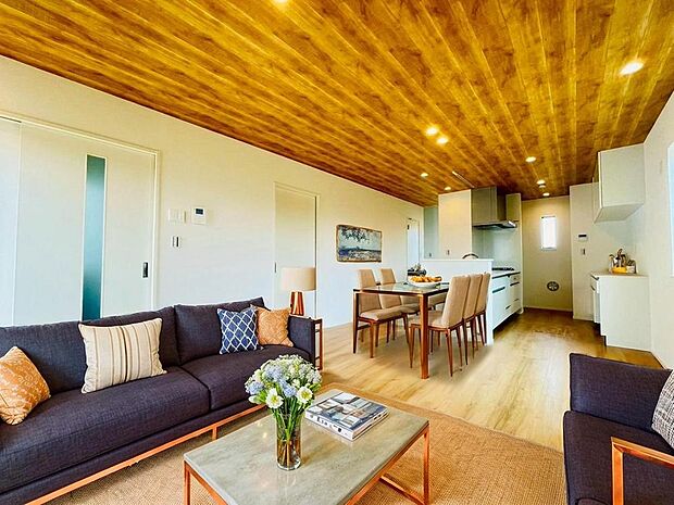 （同仕様写真）LDKは、ご家族が自然と集い、ゆったりと過ごせる居心地の良い住空間です。※CG加工で家具の設置を施しております。家具の設置には別途費用が発生いたします。