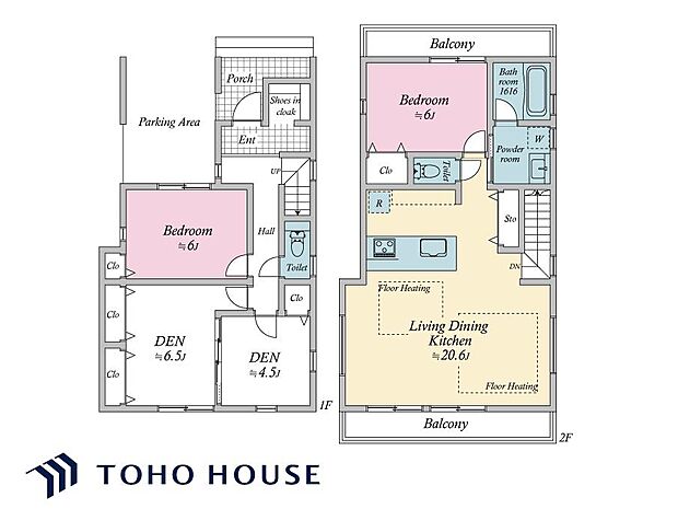 生活のメインスペースとなるLDKは、開放感のある空間。キッチンは対面式で、LDと一体感があります。