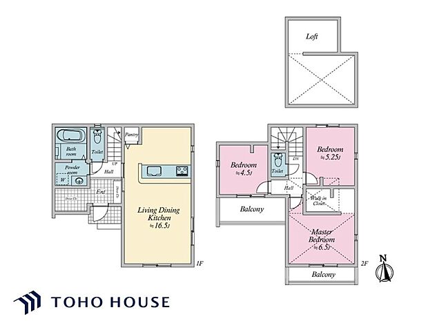 明るい陽光が降り注ぐ2階建ての住まい。各居室の日当たりや設備・仕様など、ぜひ現地にてご確認ください。
