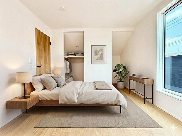 窓から自然光が差し込みます。プライベートな時間も心地よく過ごせそうです。※CG加工有り