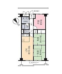 ハイマート第3聖蹟桜ケ丘 3LDKの間取図画像
