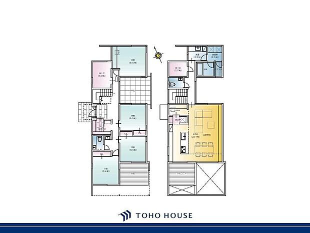 レイアウトを考えやすい間取りです。お好みの家具を配置して、心地よい空間をおつくりください。