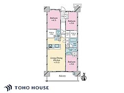 シティハウス小金井公園E棟 3SLDKの間取図画像