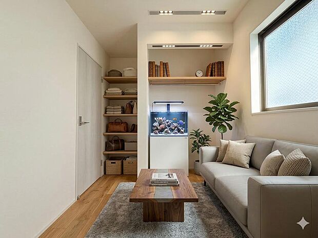 ホワイトを基調とした、明るく爽やかな内装です。※CG加工で家具の設置を施しております。家具の設置には別途費用が発生いたします。