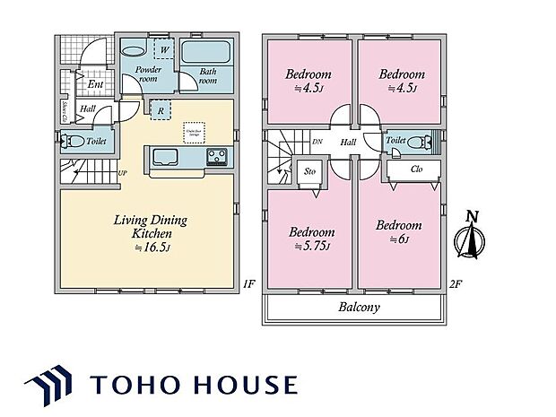 生活のメインスペースとなるLDKは、開放感のある空間。キッチンは対面式で、LDと一体感があります。