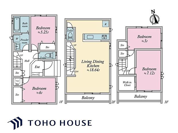 道路からの視線が届きにくく、ご家族でゆったりとお寛ぎいただける2階LDKです。