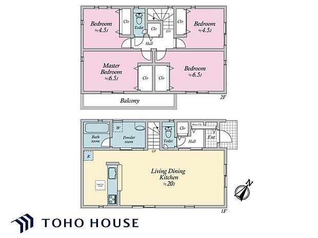 リビング階段、対面式キッチンが採用された、ご家族がコミュニケーションを取りやすい設計です。