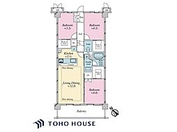 プレシス多摩永山レヴィエ 3LDKの間取図画像