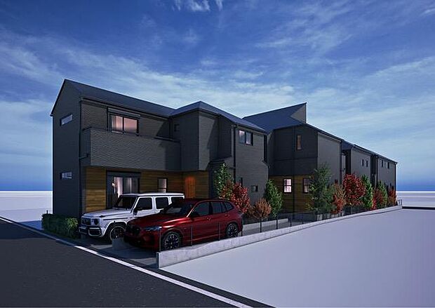 (完成予想図/外観)交通量や駅までの距離も、物件購入時の大切なポイントです。実際に現地でご確認ください。