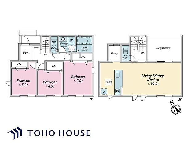 (建物プラン例)建物価格1950万円、建物面積101.02m2