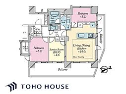 プレシス府中エンティア 2SLDKの間取図画像